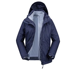 33,000ft Women's 3 in 1 Hooded Waterproof Coat Winter Ski Hiking Rain Jacket Softshell Fleece Lined Raincoat Windbreaker