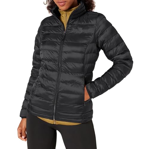 Amazon Essentials Women's Lightweight Long-Sleeve Water-Resistant Packable Puffer Jacket (Available in Plus Size), Black, X-Small