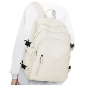 Backpacks For School Backpack For College Bookbag For Women School Bag Book Bags Waterproof Gym Backpack For Women Small Simple Backpack Men Beige