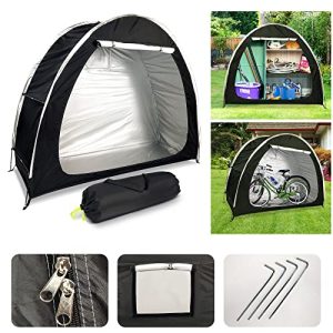 Bike Cover Storage Heavy Duty Storage Tent Outdoor Portable Bicycle Tent PU4000 Waterproof Cloth Durable 210D Oxford Fabric,Protect Against Wind, Rain, Snow, Dust W/Travel Bag
