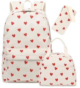 CAMTOP Girls Backpack with Lunch Box set Teen Backpack for School Bookbag