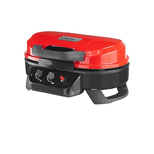 Coleman RoadTrip 225 Portable Tabletop Propane Grill, Gas Grill with 2 Adjustable Burners, Instastart Ignition, & 11,000 BTUs of Power for Camping, Tailgating, Grilling & More