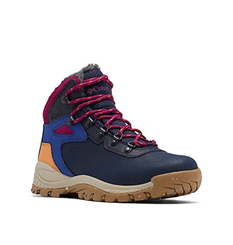 Columbia Women's Newton Ridge Plus Omni Heat Hiking Boot, Dark Nocturnal/Red Onion, 8 M US