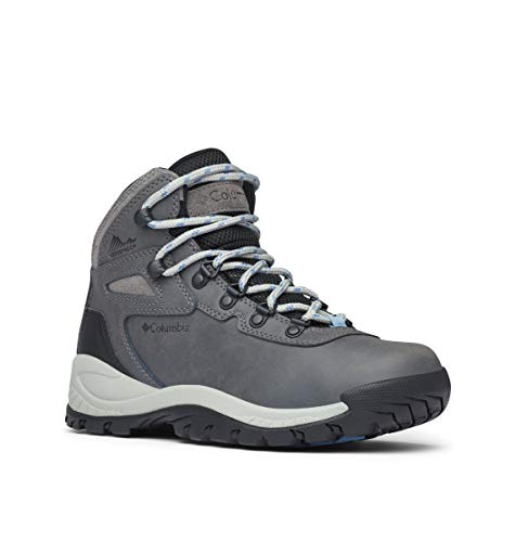Columbia womens Newton Ridge Plus Waterproof Hiking Boot, Quarry/Cool Wave, 9.5 US