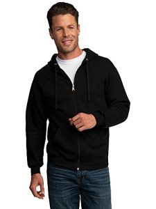 Fruit of the Loom Men's Eversoft Fleece Sweatshirts & Hoodies, Full Zip-Black, X-Large