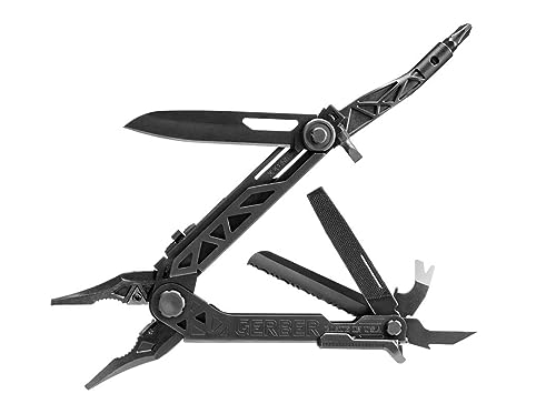 Gerber Gear Center-Drive Multitool - Needle-Nose Pliers, 3.25" Blade & Center-Axis Bit Driver, Magnetic Flathead, Phillips Bits, Sheath - Made in USA