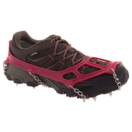 Kahtoola MICROspikes Footwear Traction for Winter Trail Hiking & Ice Mountaineering - Red - X-Large
