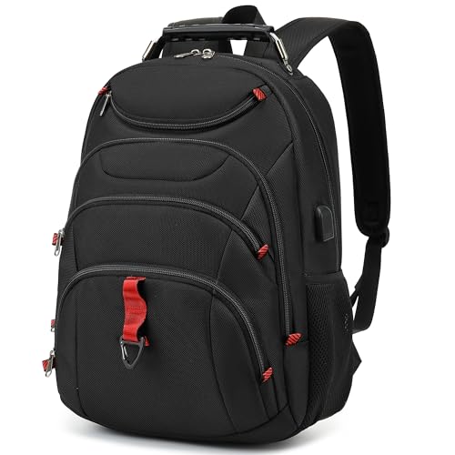 Laptop Backpack for Men - Stylish College Bookbag for 15.6-Inch Laptop,Black (Black, 15.6)