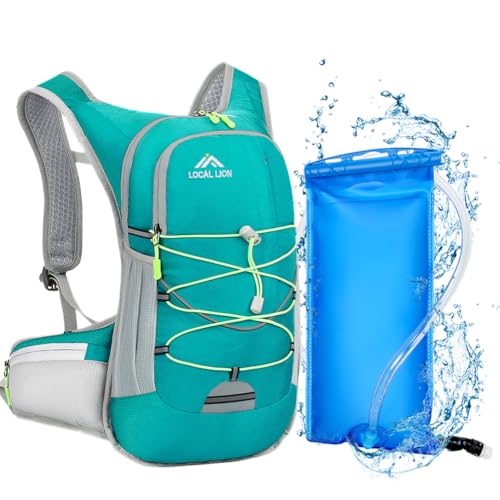 LOCAL LION 18L Hydration Backpack with 2L Water Bladder, Insulated Cycling Bike Backpack, Lightweight Water Pack for Hiking Running Skiing Commuting