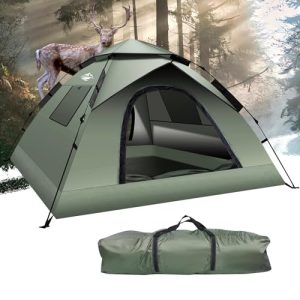 MAXDONE Instant Pop-Up Tents for Camping, 2-3 Person Camping Tent 60s Automatic Setup Dome Tent, Double-Thick Waterproof Tent Family Tent for Hiking Backpacking Camping Tent