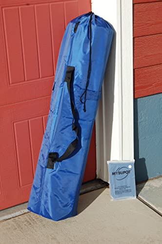 MYSUPOT 43"x9"x9" (Blue, L) Replacement Bag for Folding Camping Chair, Portable Camp Chair, Hammock, Yoga Mat, Umbrella, Tents, Tripods, Fishing Poles - 420D Oxford Polyester Fabric w/Side Pockets