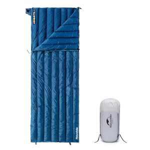 Naturehike 1.25lbs Ultralight Sleeping Bag, 800 Fill Power Goose Down Sleeping Bag, 32-43℉ Compact Lightweight Envelope Sleeping Bag Adult, Backpacking Sleeping Bag for Hiking Camping