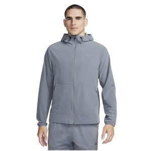 Nike Unlimited Men's Water-Repellent Hooded Versatile Jacket (US, Alpha, Large, Regular, Regular, Smoke Grey/Black/Smoke Grey)