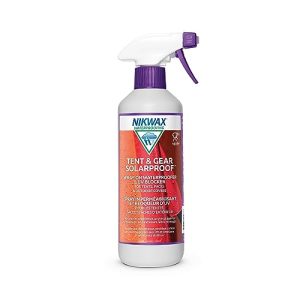 Nikwax Tent & Gear, Tent & Gear Solarproof, 500ml, Spray Waterproofing and UV Protector, Rain Protector, Restores DWR Water Repellency on Outdoor Fabric, Rain Fly, Canvas, Backpacks