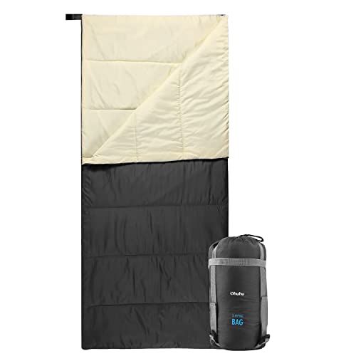 Ohuhu Lightweight Sleeping Bag for Backpacking - Summer Sleeping Bag Compact Ultralight Sleep Bag with Compression Sack for Adults Warm Weather Outdoor Camping Backpacking Hiking