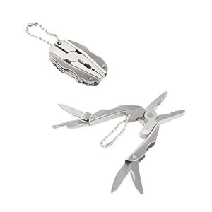 Polished 6-in-1 Mini Stainless Steel Multitool Pliers Professional Multi Tools Pocket Knife For Camping Outdoor