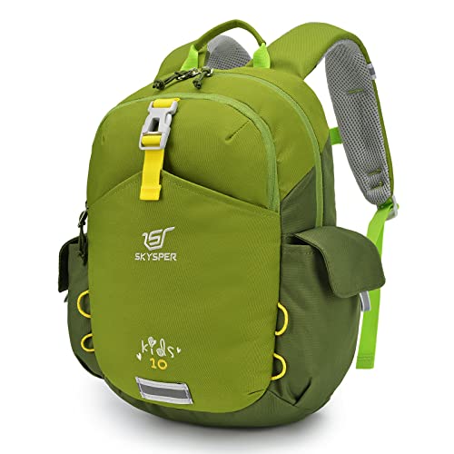 SKYSPER Kids Backpack 10L Toddler Backpack Travel Daypack for Preschool and Kindergarten(Green)