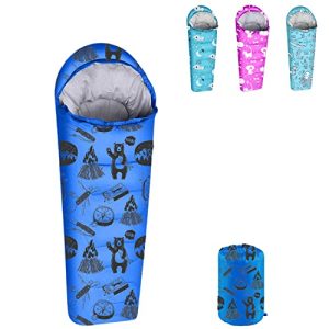 ANJ Outdoors 32F-59F Youth and Kids Sleeping Bag | Indoor/Outdoor Boys and Girls Sleeping Bag | Mummy Style, Lightweight Sleeping Bag for Kids