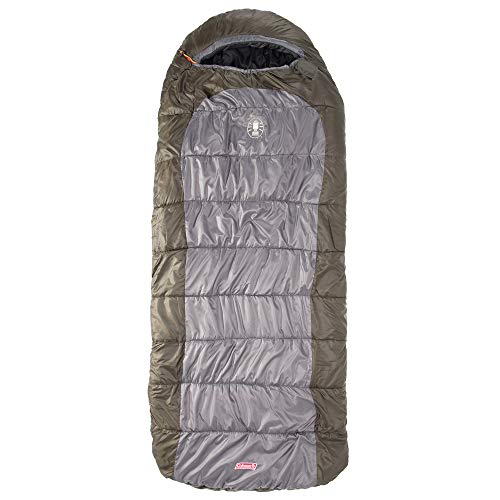 Coleman Big Basin 15°F Big & Tall Sleeping Bag, Cold Weather Sleeping Bag with Snag-Free Zipper & Better Heat Retention, Machine Washable