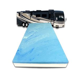 FoamRush 6-Inch Bunk (36" x 72") Mattress Cooling Gel Memory Foam RV Mattress Replacement, Medium Firm, Comfort, Pressure Relief, Made in USA, Travel Camper Trailer Truck, Cover Not Included