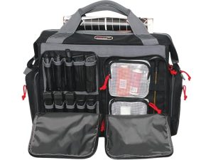 G. Outdoor Products G.P.S. Rolling Range Bag with Telescoping Handle & ATV Wheels | Secure Handguns & Ammo Storage with Lockable Zippers | Durable Shooting Tactical Gear