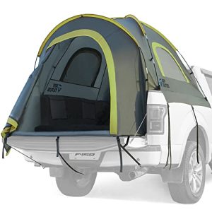 JoyTutus Pickup Truck Tent 2.0, Waterproof PU2000mm Double Layer for 2 Person, Portable Truck Bed Tent with Rainfly, 5.5'-6' Camping Preferred - Green