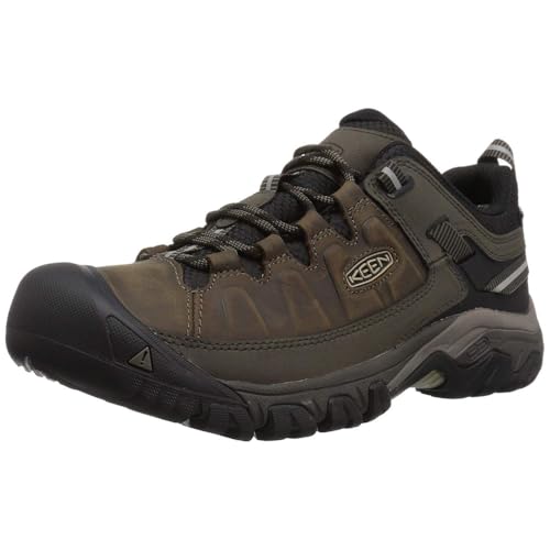 KEEN Men's Targhee 3 Low Height Waterproof Hiking Shoes, Bungee Cord/Black, 11
