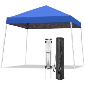 Oneofics Canopy Tent, 10X10 FT Pop Up Canopy Outdoor Instant Tent Slant Legs with Carrying Bag, Portable Gazebo Shelter for Patio Deck Garden and Beach - 8X8 FT Canopy Cover