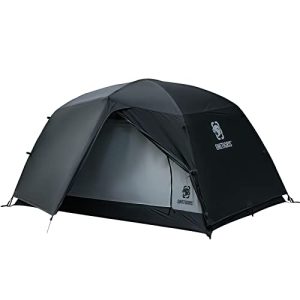 OneTigris Stella 4 Season Camping Tent Backpacking 2 Person Waterproof Lightweight Easy Setup Instant 3000mm Waterproof Rating Outdoor Hiking Tent, Black