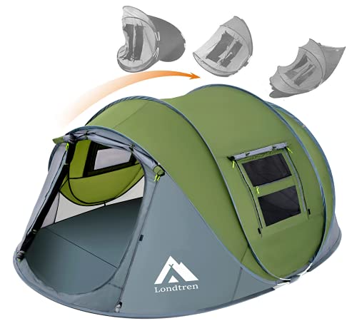 Pop Up Tents for Camping 4 Person Waterproof Pop Up Army Tents Surplus Tents Military Popup Tent Camping Easy Up Camping Tents Instant Pop Up Tent Big Green
