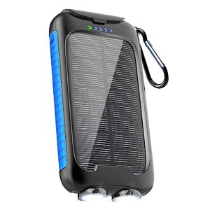 Solar Power Bank Portable Charger 38800mAh Solar Charger Battery Pack with DC5V/3.1A USB C Fast Charge Compatible with iPhone Samsung iPad Dual LED Bright Flashlight Perfect for Camping