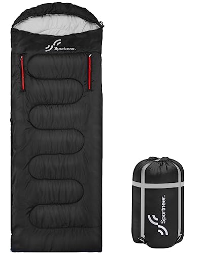 Sportneer Sleeping Bag - Wearable for Adults & Kids with Arm Zipper Holes in Cold & Warm Weather, Waterproof Portable Sleeping Bag for Camping, Hiking, Backpacking, Outdoor Travel