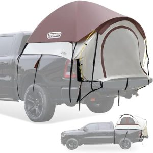 Tecoom Pickup Truck Tent Waterproof PU3000mm Double Layer for 5.5-5.8ft Truck Bed Portable 2 Person Compact Full Size Truck Bed Tent for Back of Truck Camping Beach Tent with Rain Fly