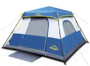 Toogh 3/4 Person/6 Person Camping Tent Fast Cabin Tent with Instant Setup Tent, Weatherproof Tent Easy Quick Set Up & Pop Up in 60 Seconds with Rainfly Backpack for Family Camping,Upgraded Ventilation