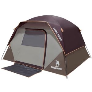 CAMEL CROWN Tents for Camping 4 Person Tent Waterproof Easy Setup Backpacking Tents with Floor Mats 3/4/5 Person Family Tent for Outdoor Hiking