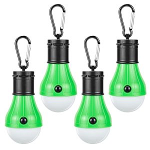 Campings Light [4 Pack] Doukey Portable Camping Lantern Bulb LED Tent Lanterns Emergency Light Camping Essentials Tent Accessories LED Lantern for Backpacking Camping Hiking Hurricane Outage