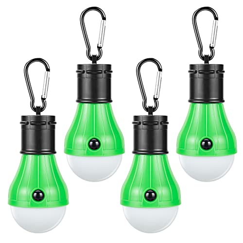 Campings Light [4 Pack] Doukey Portable Camping Lantern Bulb LED Tent Lanterns Emergency Light Camping Essentials Tent Accessories LED Lantern for Backpacking Camping Hiking Hurricane Outage