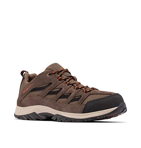 Columbia Mens Crestwood Hiking Shoe Breathable, High-Traction Grip, Camo Brown, Heatwave, 7 US