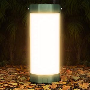 Glocusent Survival Camping Lantern, 106LED with 5 Brightness, Up to 1200LM, 3 Modes & SOS, Rechargeable for 80hrs, IP68 Waterproof, Small & Light, Emergency Light for Blackout,Hiking (Green)