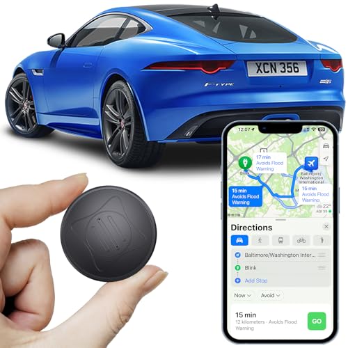 GPS Tracker for Vehicles,Car GPS Tracker Portable Real Time Magnetic GPS Tracking Device, Full Global Coverage Location Tracker for Car,kids,dogs,Trucks/Person. No Subscription Required/No Monthly Fee