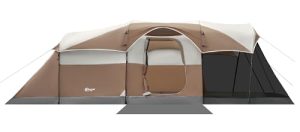 PORTAL 8 Person Family Camping Tent with Screen Porch, Weather Resistant Tunnel Tent with Rainfly, Large Family Tents for Outdoor Camping, Party