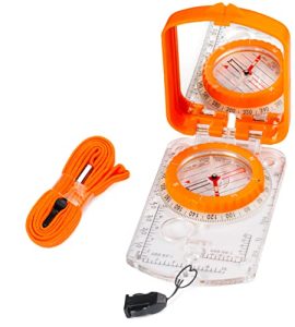 Sighting Compass Mirror Adjustable Declination - Boy Scout Compass Survival Camping | Base Plate Compass Kids Navigation | Orienteering Compass Hiking Map Read Military Compass Backpacking Clinometers