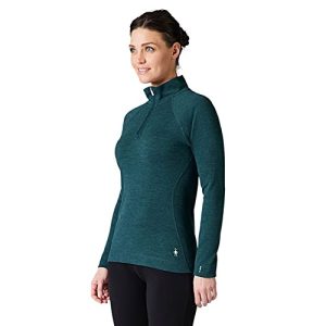 Smartwool Women’s Base Layer Top - Merino 250 Wool Active 1/4 Zip Outerwear Twilight Blue Heather M