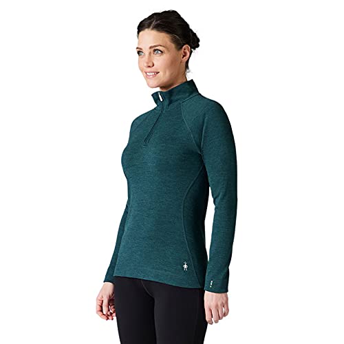 Smartwool Women’s Base Layer Top - Merino 250 Wool Active 1/4 Zip Outerwear Twilight Blue Heather M