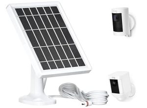 Solar Panel for Ring Camera, Camera Solar Panel Charger Compatible with Ring Stick Up Cam Battery & Spotlight Cam Battery/Plus/Pro,Waterproof, Fast Charging