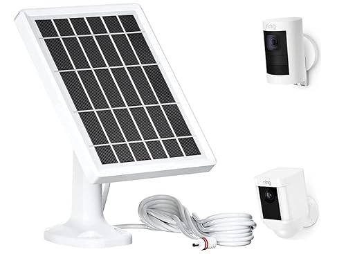 Solar Panel for Ring Camera, Camera Solar Panel Charger Compatible with Ring Stick Up Cam Battery & Spotlight Cam Battery/Plus/Pro,Waterproof, Fast Charging