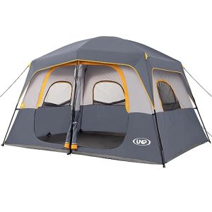 UNP Camping Tent 8 Person, Waterproof Windproof Family Tent with Rainfly Easy Set up-Portable Dome Tents for Camping 6-8 Person