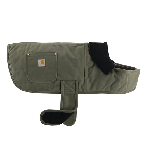 Carhartt Firm Duck Insulated Dog Chore Coat Army Green/Brass , Medium