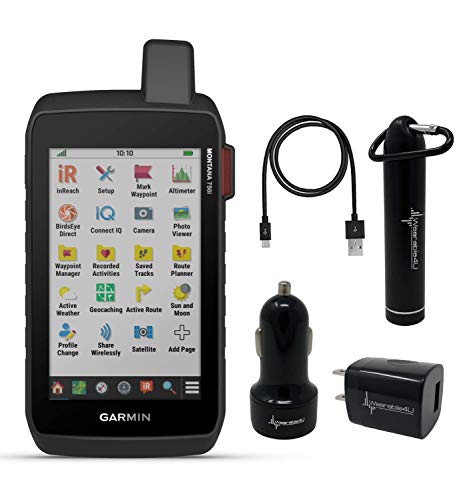 Wearable4U - Garmin Montana 750i Rugged GPS Touchscreen Navigator with inReach Technology and 8 Megapixel Camera with Included Ultimate Power Pack Bundle